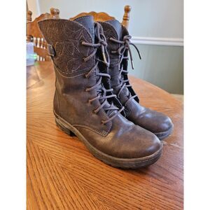 Jbu By Jambu Womens Hemlock Encore Vegan Leather Lace Up Boots 7.5  Biker